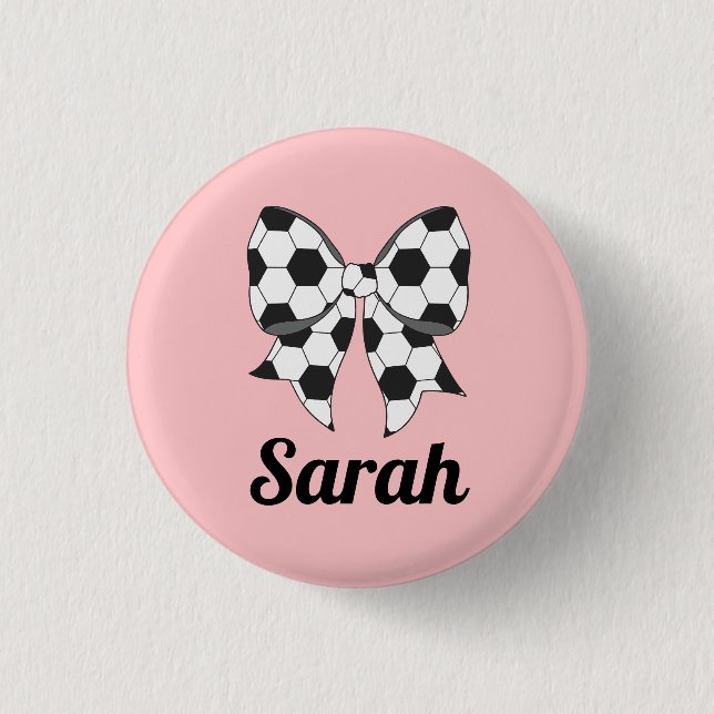 Fußball-Schleifen-Schleife Benutzerdefinierte Tast Button (Vorderseite)