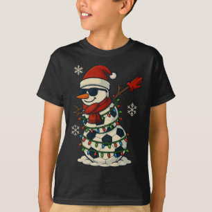 Fußball Schneemann Dabbing Lustiges Weihnachten Cu T-Shirt
