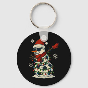 Fußball Schneemann Dabbing Lustiges Weihnachten Sü Schlüsselanhänger