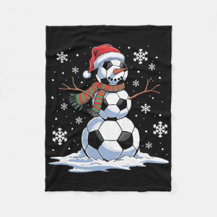 Fußball Schneemann Fußballspieler Weihnachtsmann H Fleecedecke