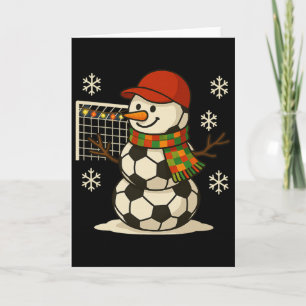 Fußball Schneemann Lustiges Weihnachten Xmas Süße  Karte
