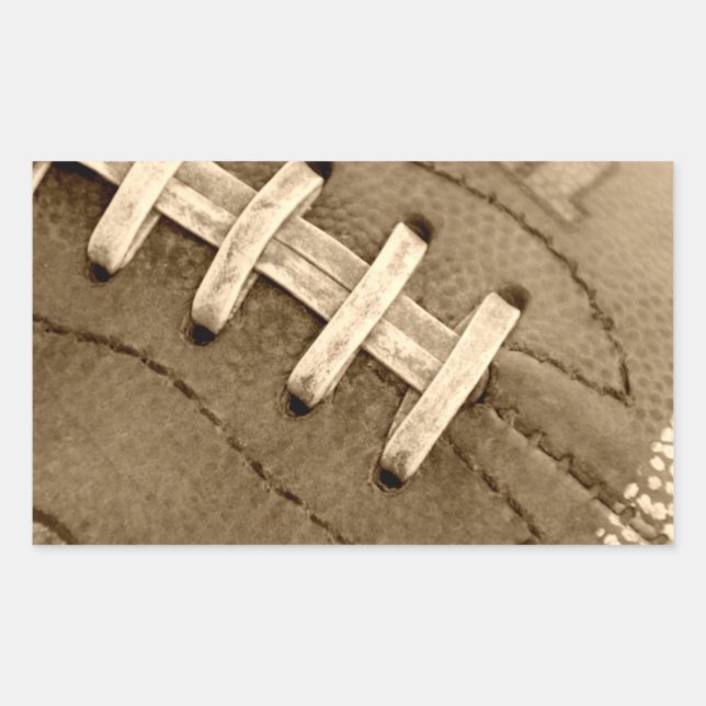 Fußball-Schnürsenkel-Aufkleber Rechteckiger Aufkleber (Vorderseite)