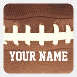 Fußball schnürt sich grafischen personalisierten quadratischer aufkleber