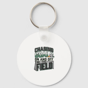 Fußball-Schritt T-Shirt-Design im Vintage-Stil_1 Schlüsselanhänger