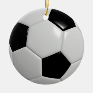 Fußball   Schwarz Keramik Ornament