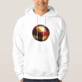 Fußball schwarz rot gold, Name in Flagge Hoodie