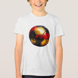 Fußball schwarz rot gold, Name in Flagge Tri-Blend Shirt