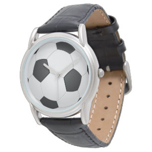Fußball Schwarz und Weiß Classic Armbanduhr
