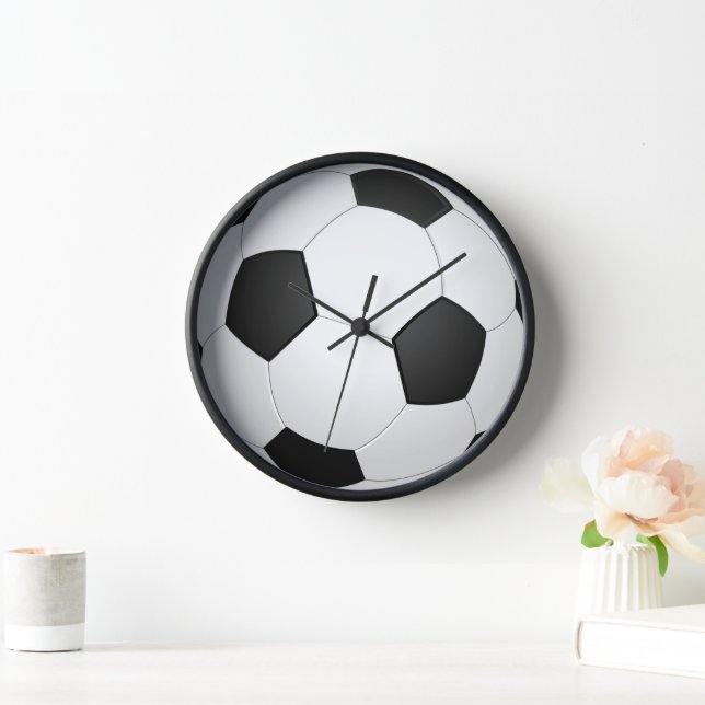 Fußball Schwarz und Weiß Classic Uhr (Zuhause)