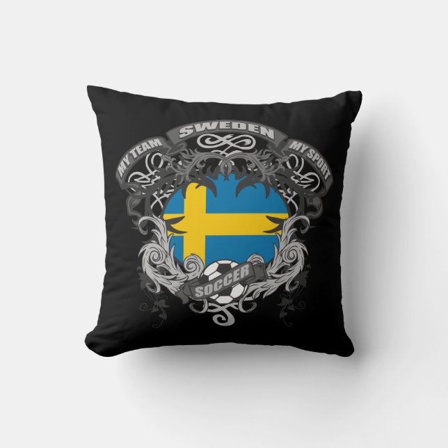 Fußball Schweden Kissen (Vorderseite)