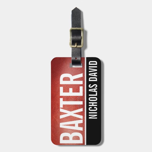 FUSSBALL-SCHWEINEHAUT kundenspezifisches Gepäckanhänger (Vorderseite vertikal)