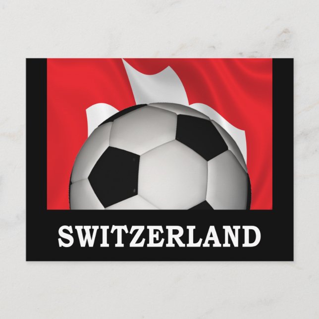 Fußball Schweiz Postkarte (Vorderseite)