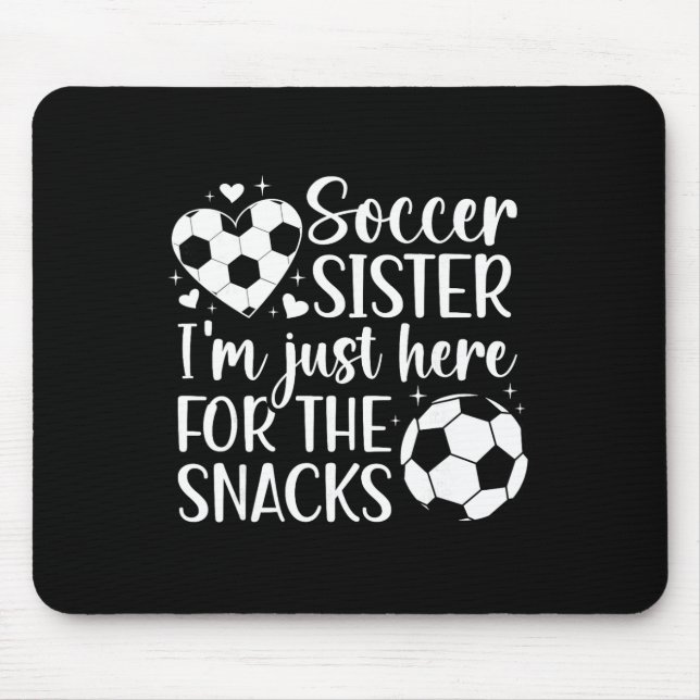 Fußball Schwester hier für die Snacks Schwester ei Mousepad (Vorne)