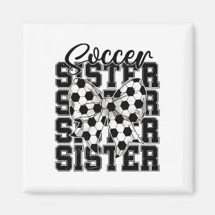 Fußball Schwester Kokette Schleife Fußball Sport F Magnet