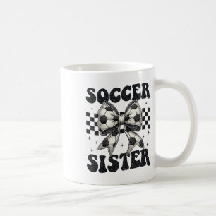 Fußball Schwester Lustig Kokette Schleife Fußball  Kaffeetasse