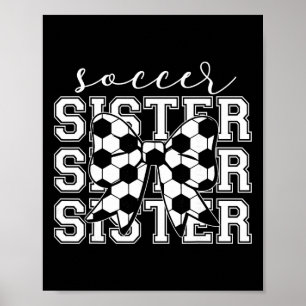 Fußball Schwester Vintage Sportliebhaber Schwester Poster