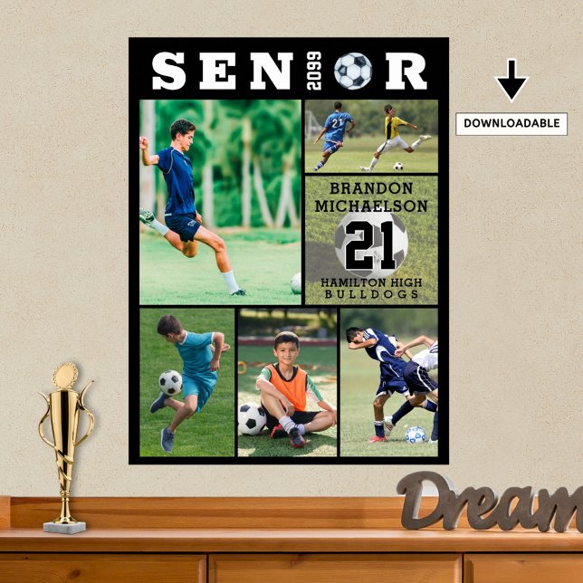 Fußball Senior Abschluss 6 FotoCollage Poster (Von Creator hochgeladen)