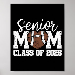 Fußball Senior Mom Cl Von 2026 Absolvent Senior Ma Poster
