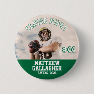 Fußball Senior Night benutzerdefiniertes Spielerfo Button