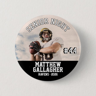 Fußball Senior Night benutzerdefiniertes Spielerfo Button