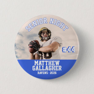 Fußball Senior Night benutzerdefiniertes Spielerfo Button