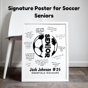Fußball Senior Night Poster für Signaturen