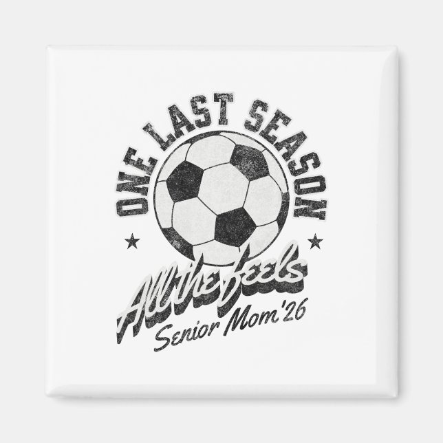 Fußball Seniorenmutter 2026 abgenutzt  Magnet (Vorne)