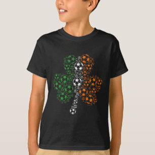 Fußball Shamrock St. Patricks Day Irische Flagge T-Shirt