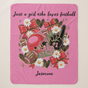 Fußball-Sherpa-Decke für Frauen/Mädchen Sherpadecke