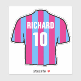 Fußball Shirt Design in Freude und Blau. Aufkleber