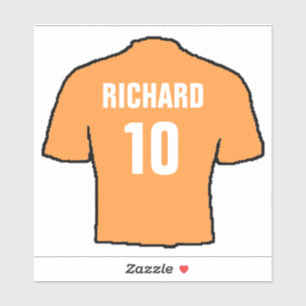 Fußball Shirt Design in Gold. Aufkleber