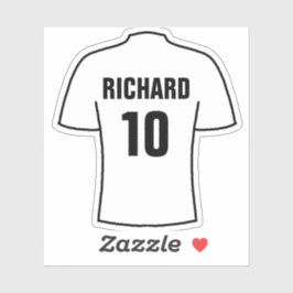Fußball-Shirt-Design in White Aufkleber