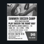 Fußball-Shirt, Fußballcampingwerbewerbung Flyer<br><div class="desc">Fußball-Shirt,  Fußball-Camp-Werbung Flyer durch den Business Card Store.</div>