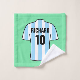 Fußball-Shirt in Light Blue Streifen Wash Tuch