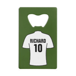 Fußball-Shirt in Weiß Geldbeutel Flaschenöffner