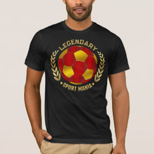 Fußball-Sieg-Lorbeerkranz-Emblem Fußball-Geschen T-Shirt