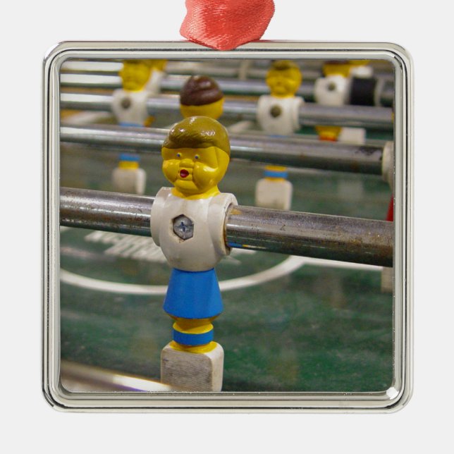 Fußball Silbernes Ornament (Vorne)