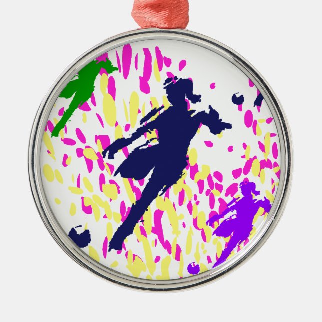 FUSSBALL SILBERNES ORNAMENT (Vorne)