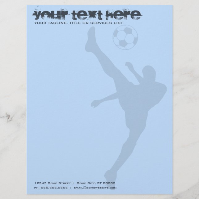 Fußball-Silhouette Briefkopf (Vorderseite)