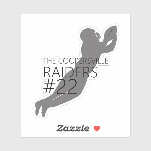 Fußball Silhouette Custom Team Aufkleber (Blatt)