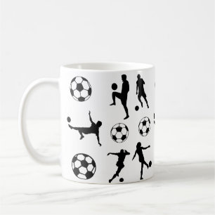 Fußball-Silhouette Fußball-Ball  Kaffeetasse