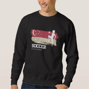 Fußball Singapur Flag Football Frauenfußball Mädch Sweatshirt