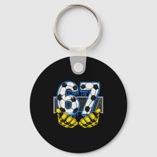 Fußball Six Seven 67 Lustiges Gen Alpha Meme Schlüsselanhänger
