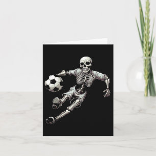 Fußball-Skeleton Fußball Halloween Skull Lov spiel Karte
