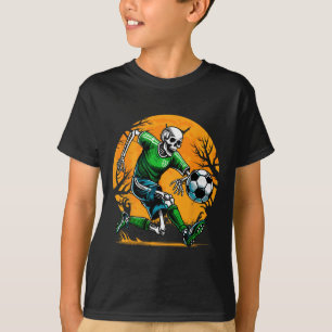 Fußball Skelett Halloween Fußll Grusel Jungen Fußb T-Shirt