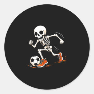Fußball-Skelett-Halloween-Kostüm Jungen Kinder  Runder Aufkleber