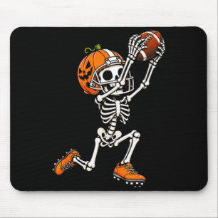 Fußball Skelett Halloween-Kürbis  Mousepad