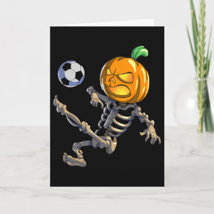 Fußball Skelett Halloween Männer Jungen Fußball Ha Karte