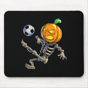Fußball Skelett Halloween Männer Jungen Fußball Ha Mousepad