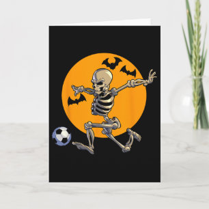 Fußball Skelett Halloween Männer Jungen Fußballspi Karte